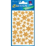 Z-Design 54616 Papier Sticker Sterne, geprägt