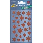 Aufkleber aus Papier Sterne  STOKLASA Textilkurzwaren und Stoffe
