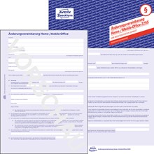 Avery Zweckform Änderungsvereinbarung Home-/Mobile-Office, 4-fach Satz, selbstdurchschreibend, A4