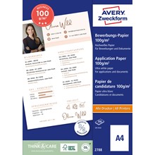 Avery Zweckform Inkjet Bewerbungspapier, A4, 100 g
