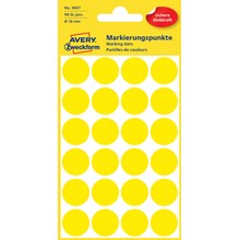 Avery Zweckform Markierungspunkte, 18 mm, 96 Etiketten, gelb