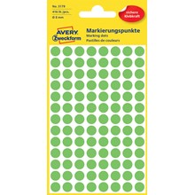 Avery Zweckform Markierungspunkte, 8 mm, 416 Etiketten, leuchtgrün