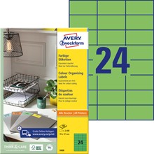 Avery Zweckform Etiketten 70x37 mm, 100 Bögen, grün