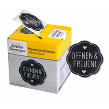 Avery Zweckform Promotion-Etiketten Ø 38 mm, 1 Rolle/200 Etiketten, grau, silber