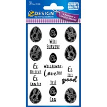 Z-Design Oster Sticker, Oster Sprüche schwarz, 11 Aufkleber