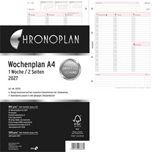 Chronoplan Wochenplan A4 2027, Anordnung in Spalten