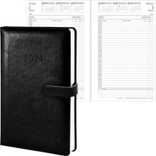 Chronoplan Chronobook Buchkalender 2024, ca. A5, Tagesplan, Business Edition