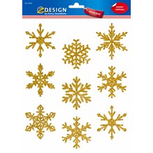Z-Design Christmas - Fensterbilder, Schneeflocken, 9 Aufkleber