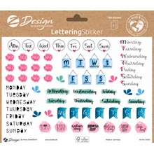Z-Design Trend Sticker Lettering, Tage & Monate, 136 Aufkleber