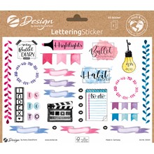 Z-Design Trend Sticker Lettering, Frames + Titles, 62 Aufkleber