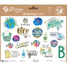 Z-Design Trend Sticker Lettering, Umwelt Statements, 38 Aufkleber