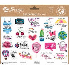 Z-Design Trend Sticker Lettering, Sprüche, 42 Aufkleber