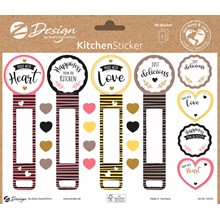 Z-Design Trend Sticker Küche, Siegelaufkleber, 40 Aufkleber