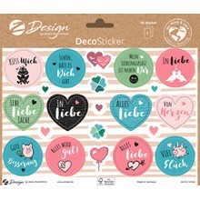 Z-Design Trend Sticker DEKO, Liebe & Glück, 42 Aufkleber