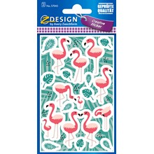 Z-Design Deko Sticker, Flamingo Blätter