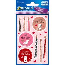 Avery Zweckform Deko Sticker, Happy Birthday, 19 Aufkleber