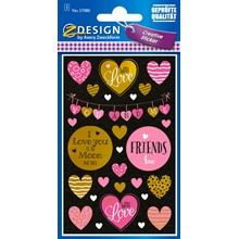 Avery Zweckform Deko Sticker, Herzen, 27 Aufkleber