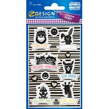 Avery Zweckform Deko Sticker, Coole Tiere, 11 Aufkleber