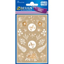 Z-Design Papier Sticker, Blumen, 42 Aufkleber