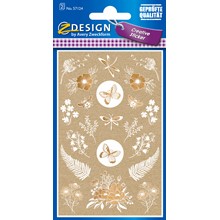 Z-Design Papier Sticker, Blumen, 42 Aufkleber