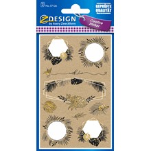 Z-Design Papier Sticker, Beschriftung Flora, 18 Aufkleber