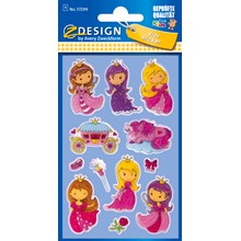 Z-Design Glossy Stickers, Prinzessin, 12 Aufkleber