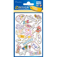 Z-Design Puffy Sticker, 3D Folie, Sprüche, bunt