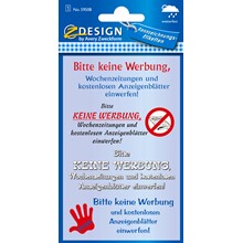 Z-Design Etikett Bitte keine Werbung einwerfen