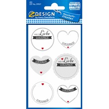 Z-Design Haushaltsetiketten, Mit Liebe selbstgemacht