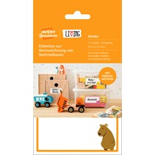 Avery Zweckform Living Sammelbox-Etiketten, weiß, 97 x 47,5 mm