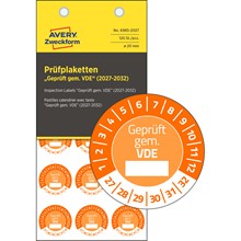Avery Zweckform Prüfplaketten, ⌀ 20 mm, Orange