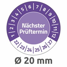 Avery Zweckform Prüfplaketten, Ø 20 mm, violett
