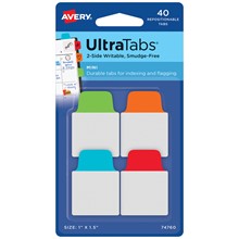 Avery Zweckform UltraTabs 25,4 x 38,1 mm, grün, blau, rot, orange