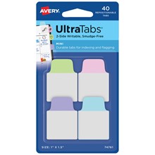 Avery Zweckform UltraTabs 25,4 x 38,1 mm, pastell blau, pastell pink, pastell lila, pastell grün