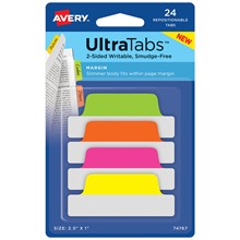 Avery Zweckform UltraTabs 63,5 x 25,4 mm, neongrün, neonpink, neonorange, neongelb