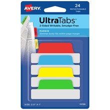 Avery Zweckform UltraTabs 63,5 x 25,4 mm, grün, gelb, rot, blau