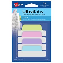 Avery Zweckform UltraTabs 63,5 x 25,4 mm, pastell blau, pastell pink, pastell lila, pastell grün