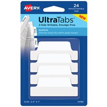 Avery Zweckform UltraTabs 63,5 x 25,4 mm, weiß