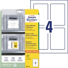 Avery Zweckform Träger-Etiketten, A4 120 x 80 mm, weiß, hellgrau