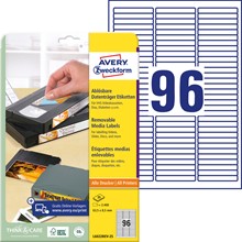 Avery Zweckform Data Cartridge Etiketten 63,5 x 8,5 mm, 25 Bögen, wiederablösbar
