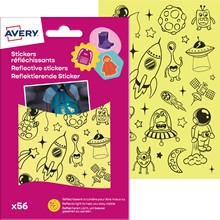 Avery Reflektierende Aufkleber, Reflektierende Folie, Space, Silber