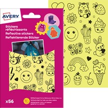 Avery Reflektierende Aufkleber, Reflektierende Folie, Gesichter, Silber