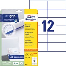 Avery Zweckform Universal-Etiketten, 105 x 48 mm, weiß, 25+5 Bögen, mit ultragrip