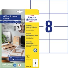 Avery Zweckform Recycling Etiketten, 105x74 mm, 10 Bogen