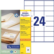 Avery Zweckform Recycling Etiketten 70x36,0 mm, 100 Bögen