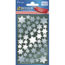 Z-Design Sticker Glanzfolie Sterne silber