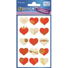 Z-Design Premium Papier Sticker Herzen