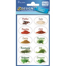 Z-Design Haushaltsetiketten Gewürze