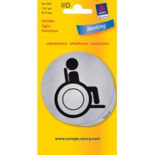 Avery Zweckform Hinweisschild, silber, Behinderte