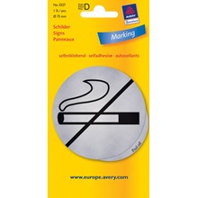 Avery Zweckform Hinweisschild, silber, Nicht Rauchen